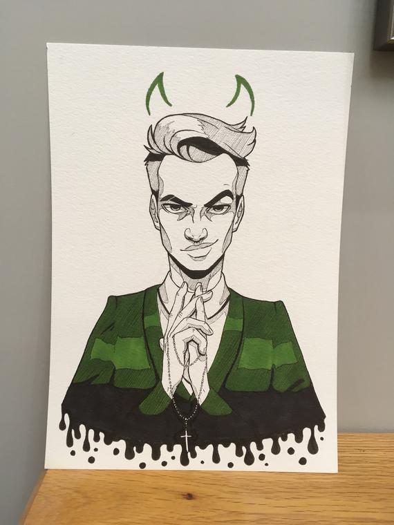 570x760 Original Print Brendon Urie Panic - Panic At The Disco Drawings