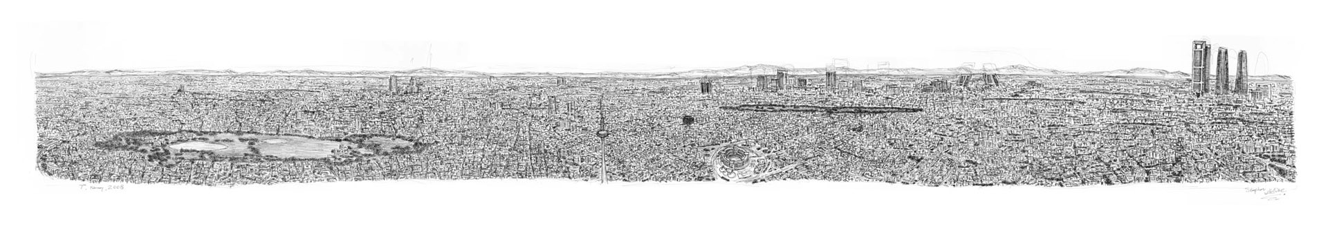 1920x340 stephen wiltshire's city panorama drawings - Panorama Drawing