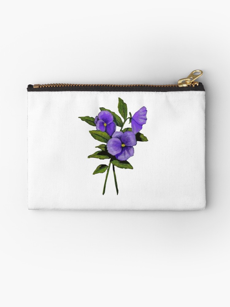 750x1000 purple pansies original colour pencil drawing, flowers studio - Pansy Flower Drawing