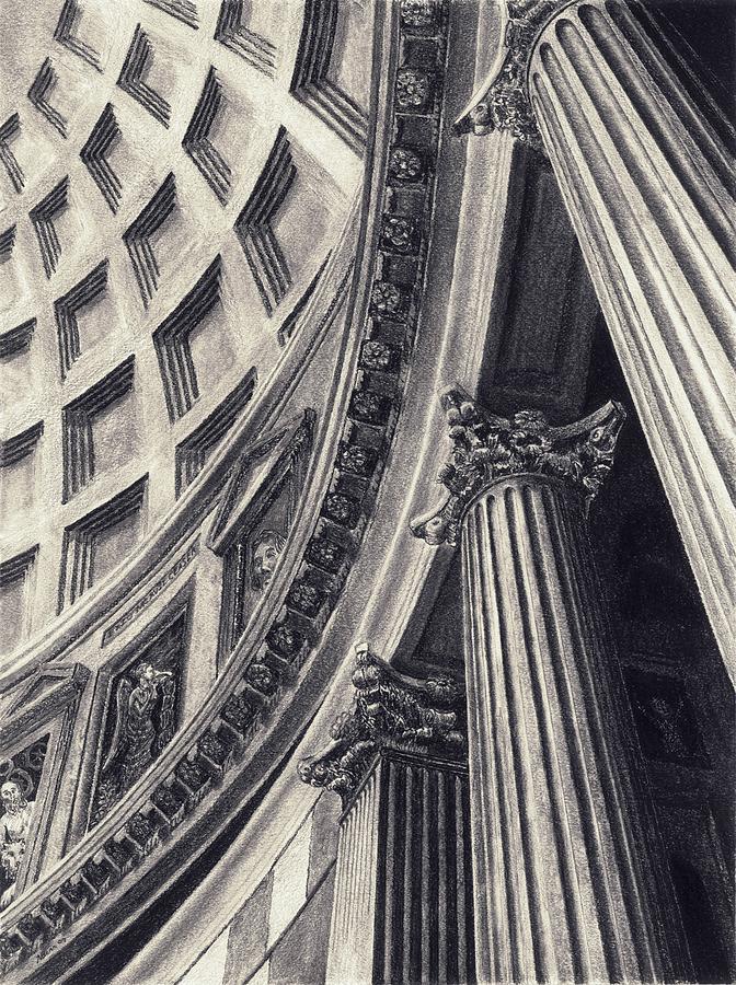 672x900 the pantheon drawing - Pantheon Drawing