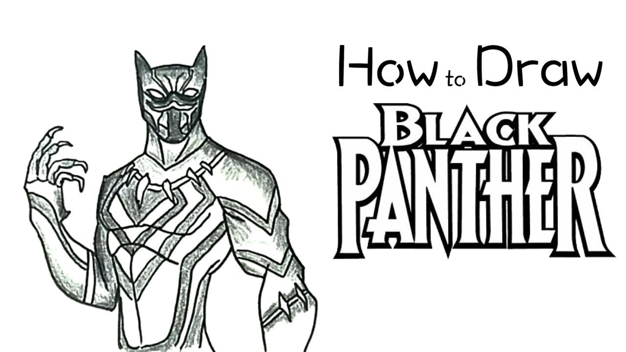 1280x720 How To Draw Marvel's Black Panther - Panther Drawing