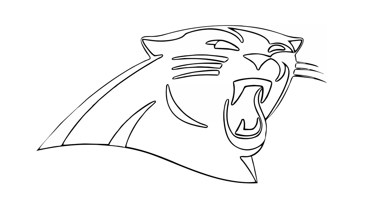 1280x720 How To Draw The Carolina Panthers Logo - Panther Drawing