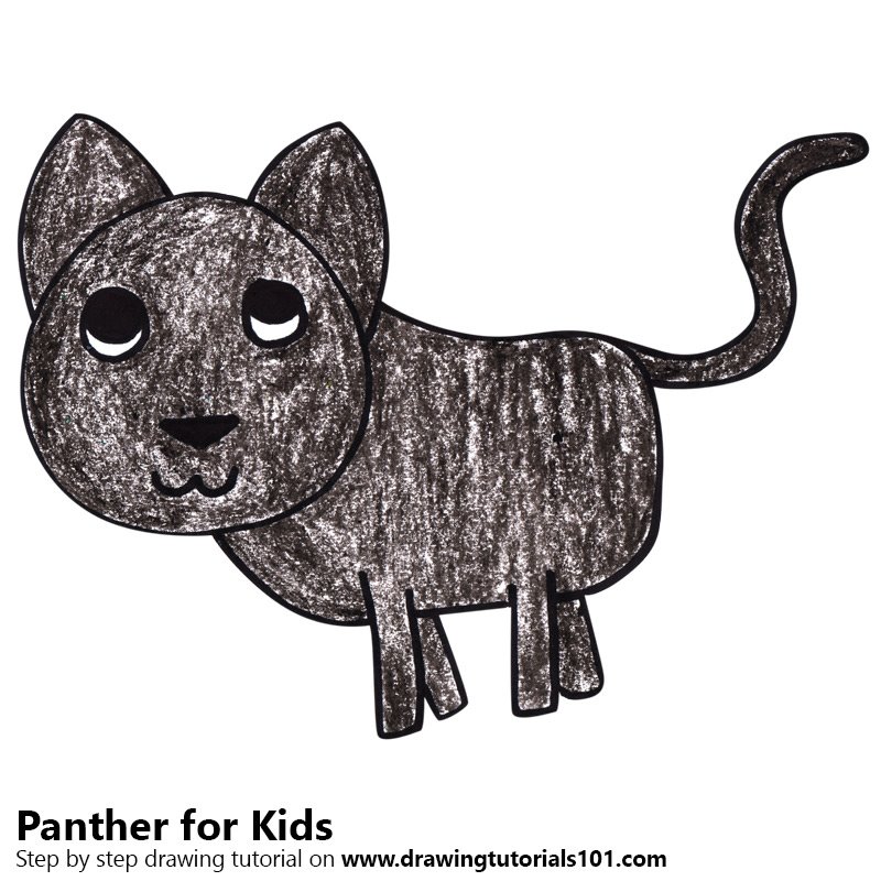 800x800 Learn How To Draw A Panther For Kids - Panther Drawing