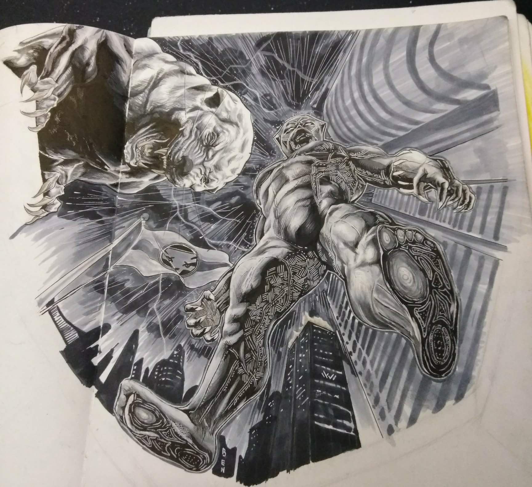 1728x1581 Black Panther Drawing - Panther Drawing