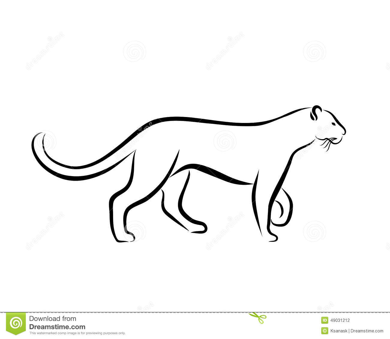 Panther Drawing Outline at PaintingValley.com | Explore collection of