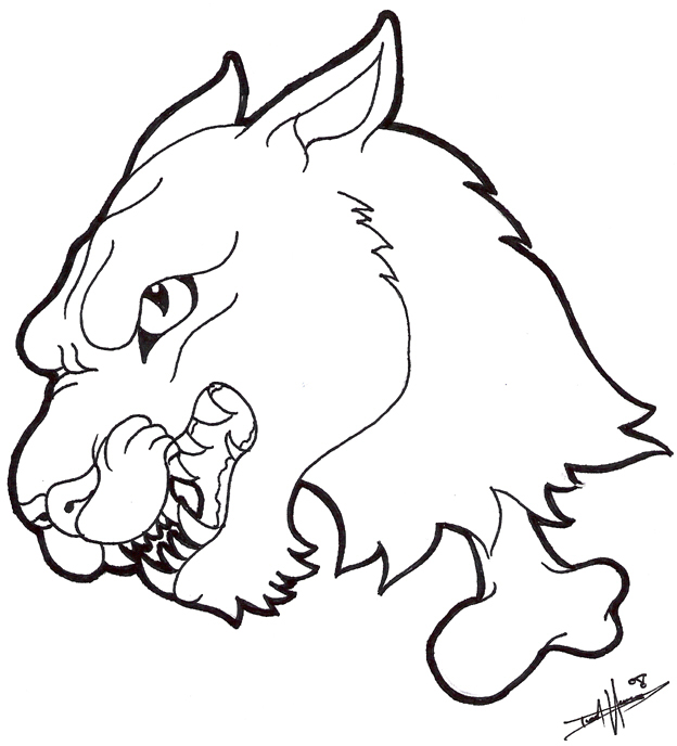 624x688 Panther Head Outline - Panther Drawing Outline