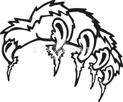 400x331 tiger outlines panther tiger claw tiger outline images clipart - Panther Drawing Outline