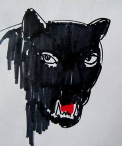 251x300 How To Draw A Panther Face - Panther Face Drawing