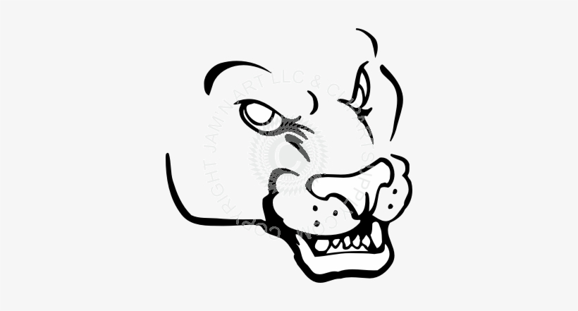 820x441 Panther Face - Panther Face Drawing