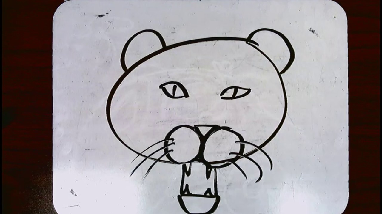 1280x720 How To Draw A Panther Face - Panther Face Drawing