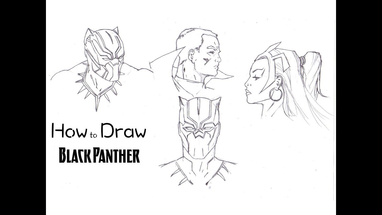 1280x720 How To Draw Heads - Panther Head Drawing