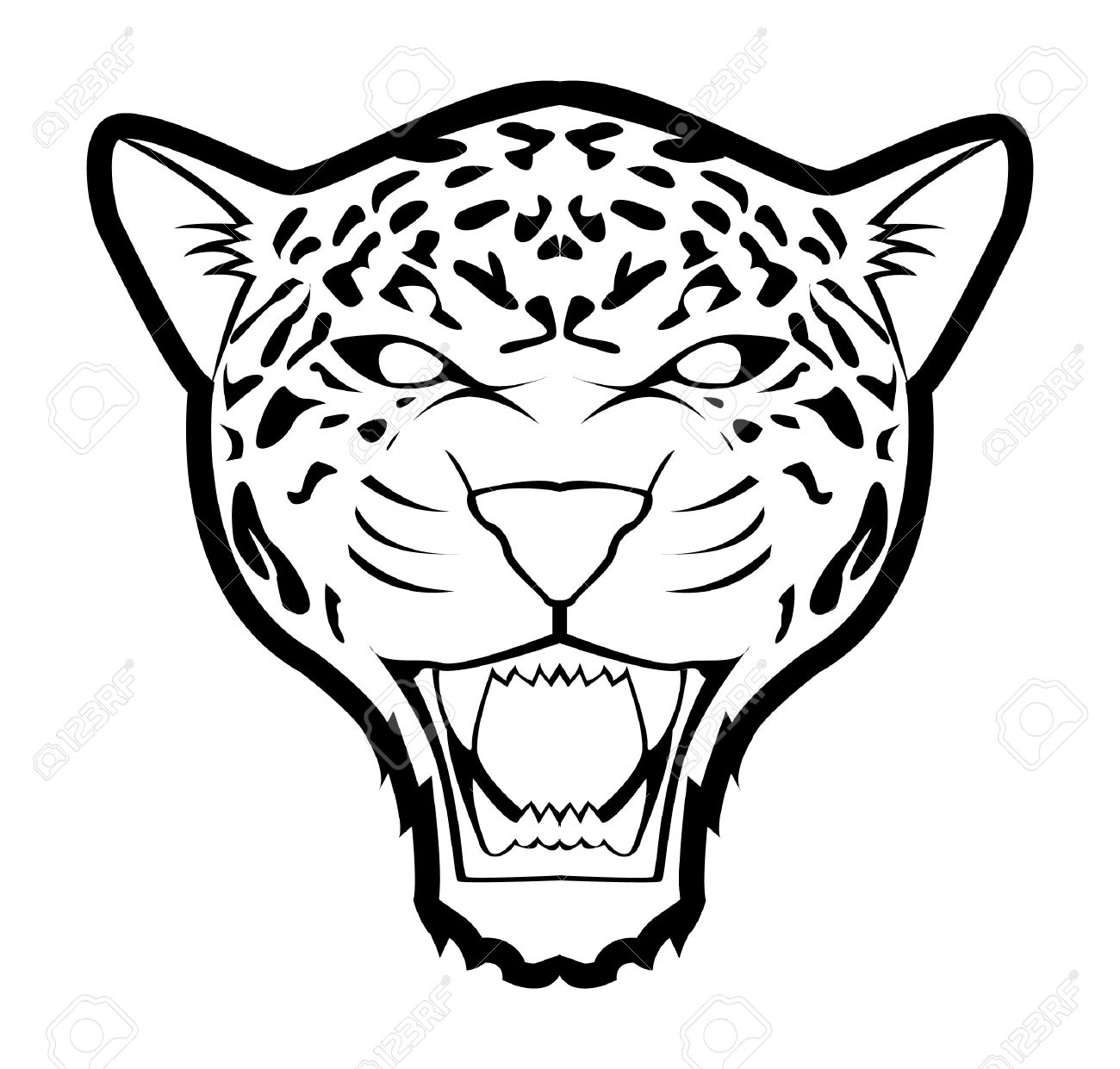 1300x1241 Jaguar Drawing Free Download - Panther Head Drawing