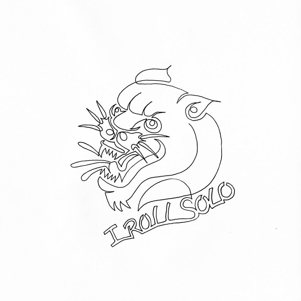 1024x1024 a single line drawing of a panther head stating he doesnt - Panther Head Drawing