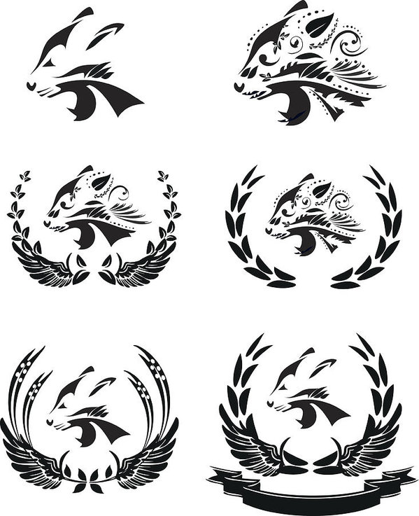 599x737 Black Floral Silhouettes Of Panther Head Art Print - Panther Head Drawing