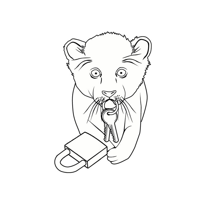 800x800 entry - Panther Line Drawing