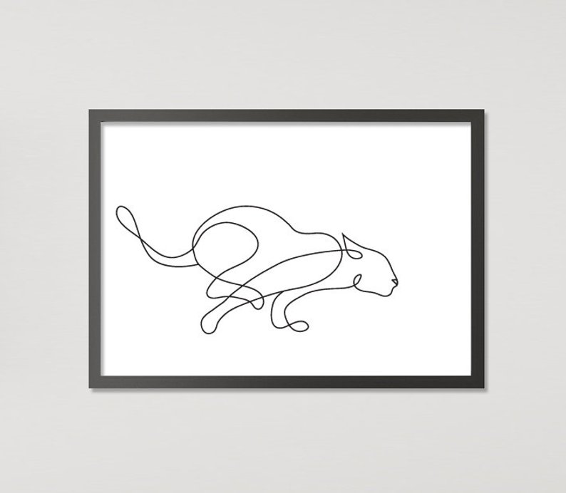 794x692 abstract panther line drawing one line art leopard printable etsy - Panther Line Drawing