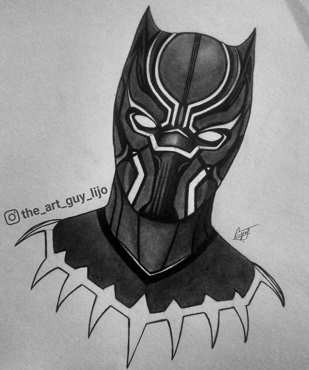 1080x1292 Mechanical Pencil Sketch Of Black Panther - Panther Pencil Drawing