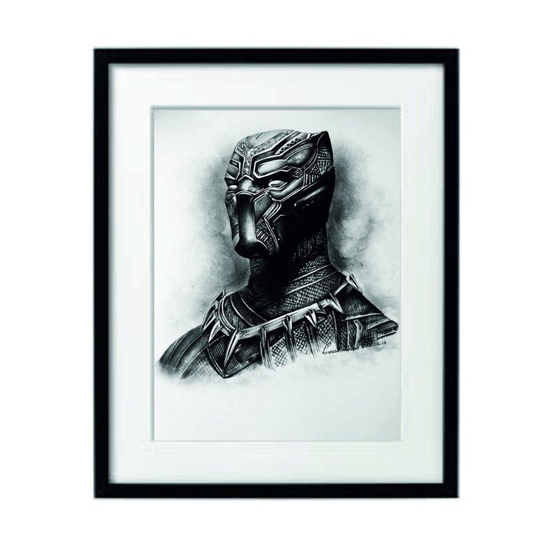 794x786 Original Black Panther Pencil Drawing Etsy - Panther Pencil Drawing