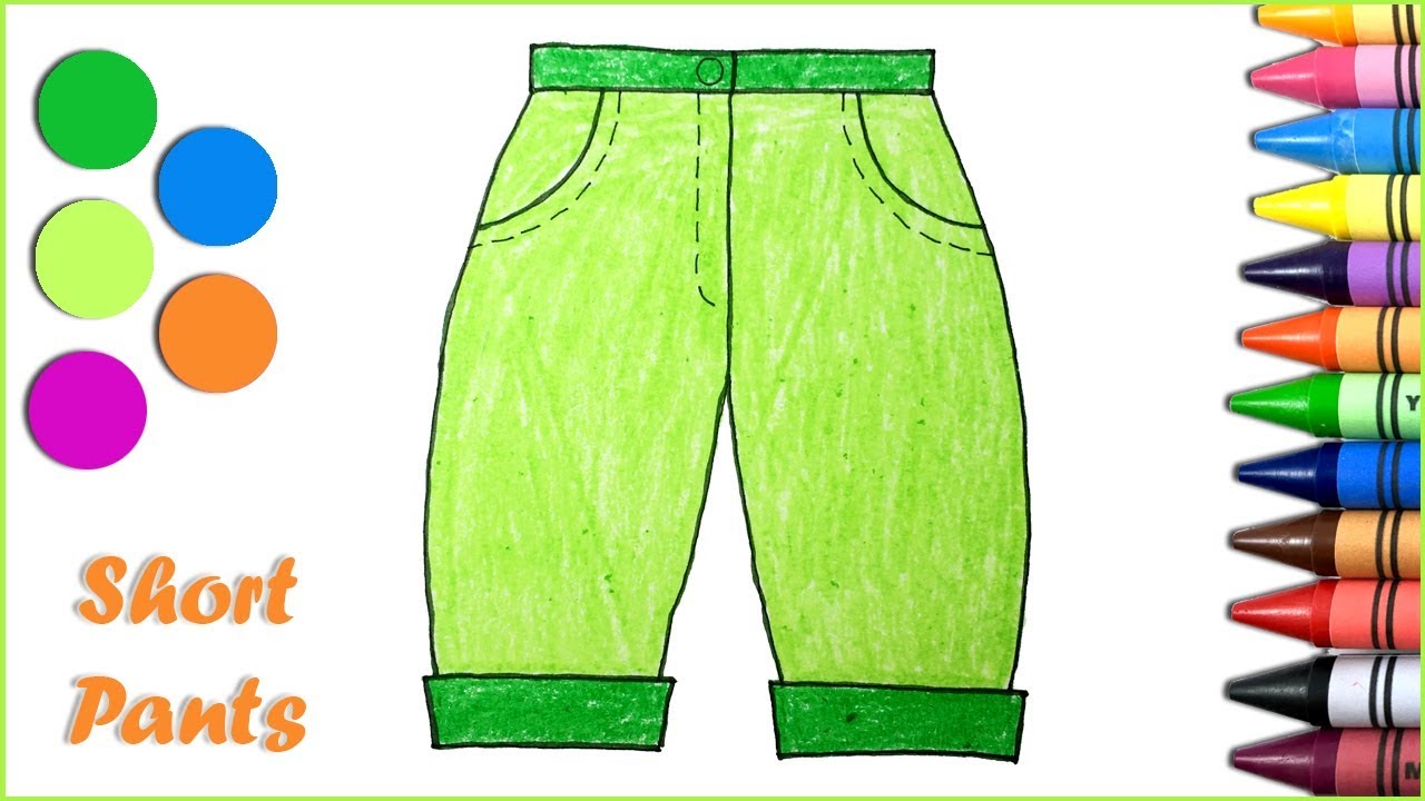 1280x720 how to draw a short pants drawing and coloring pages kids - Pants Drawing