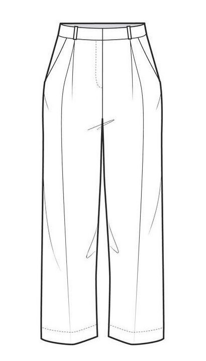 410x719 fashion style of pants for women drawing design drawing idea - Pants Drawing
