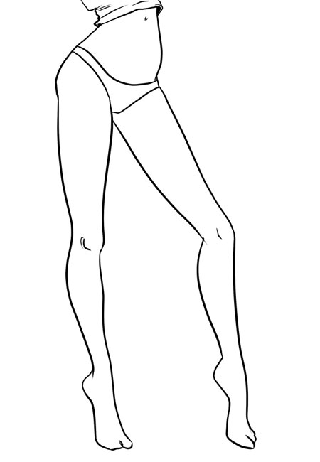 450x650 How To Draw Stockings I Draw Fashion - Pantyhose Drawing