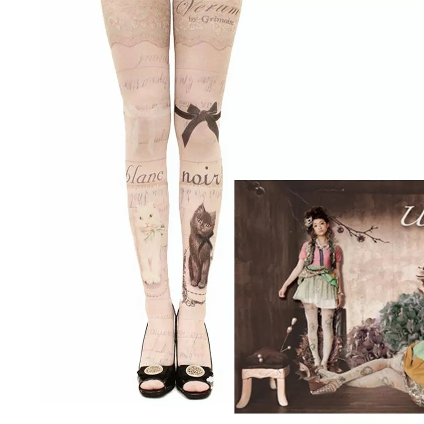 850x850 Japanese Stockings Retro Pantyhose Cute Cat Girl Buy - Pantyhose Drawing