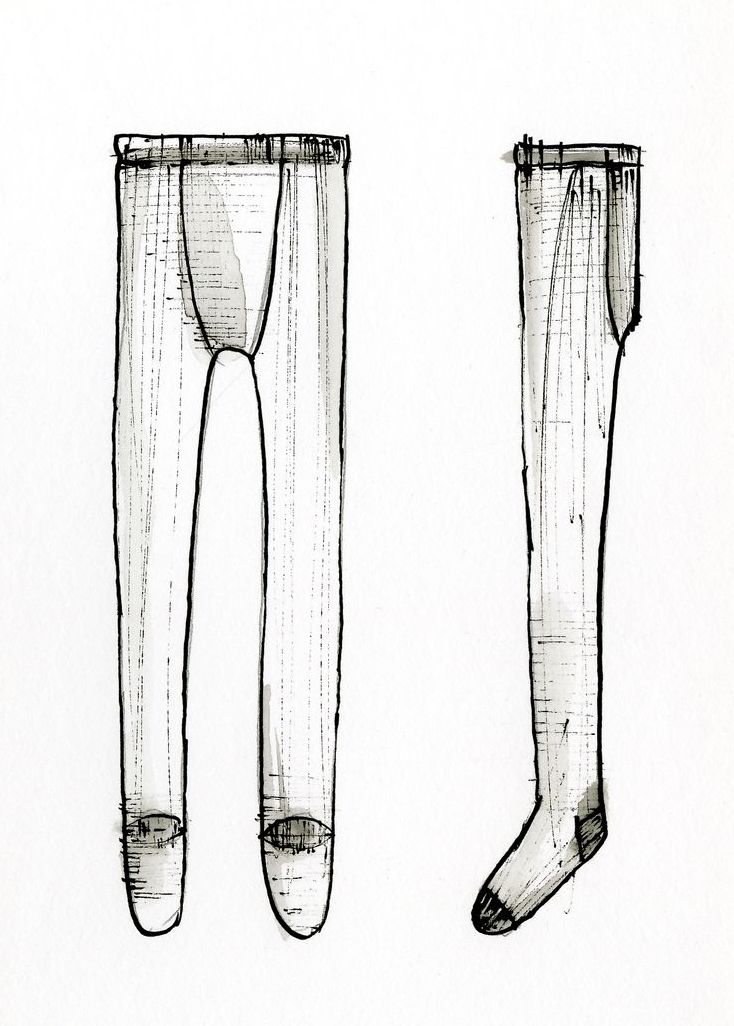 734x1026 Filepantyhose - Pantyhose Drawing