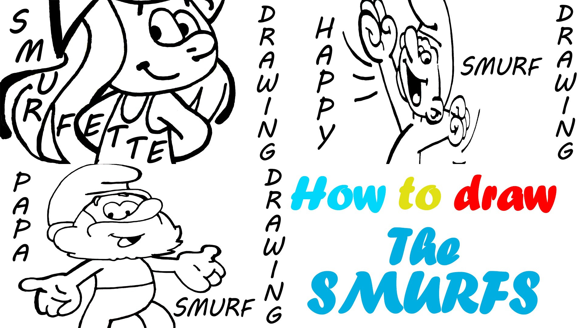 1920x1080 how to draw smurfette easy how to draw the smurfs easy smurfette - Papa Smurf Drawing