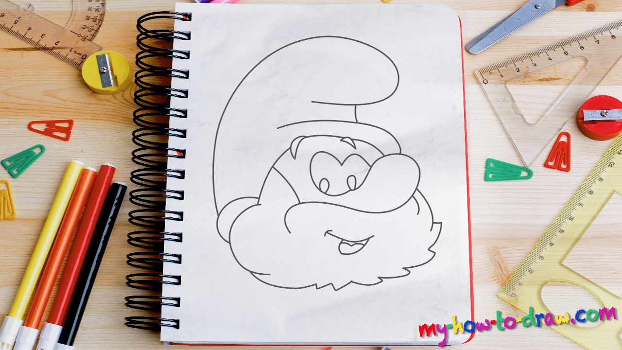 1280x720 how to draw papa smurf - Papa Smurf Drawing