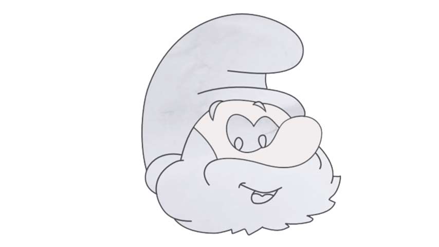 854x480 how to draw papa smurf - Papa Smurf Drawing