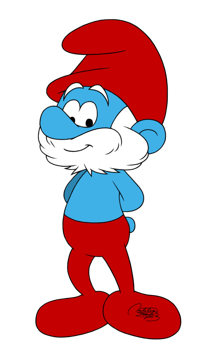 712x1196 papa smurf - Papa Smurf Drawing