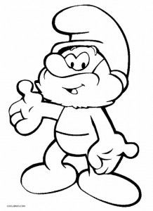 218x300 papa smurf coloring pages to print coloring pages coloring - Papa Smurf Drawing