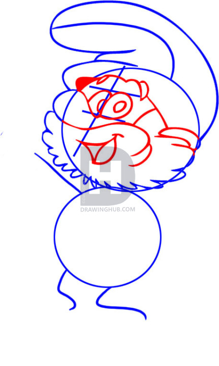 430x720 how to draw papa smurf, step - Papa Smurf Drawing