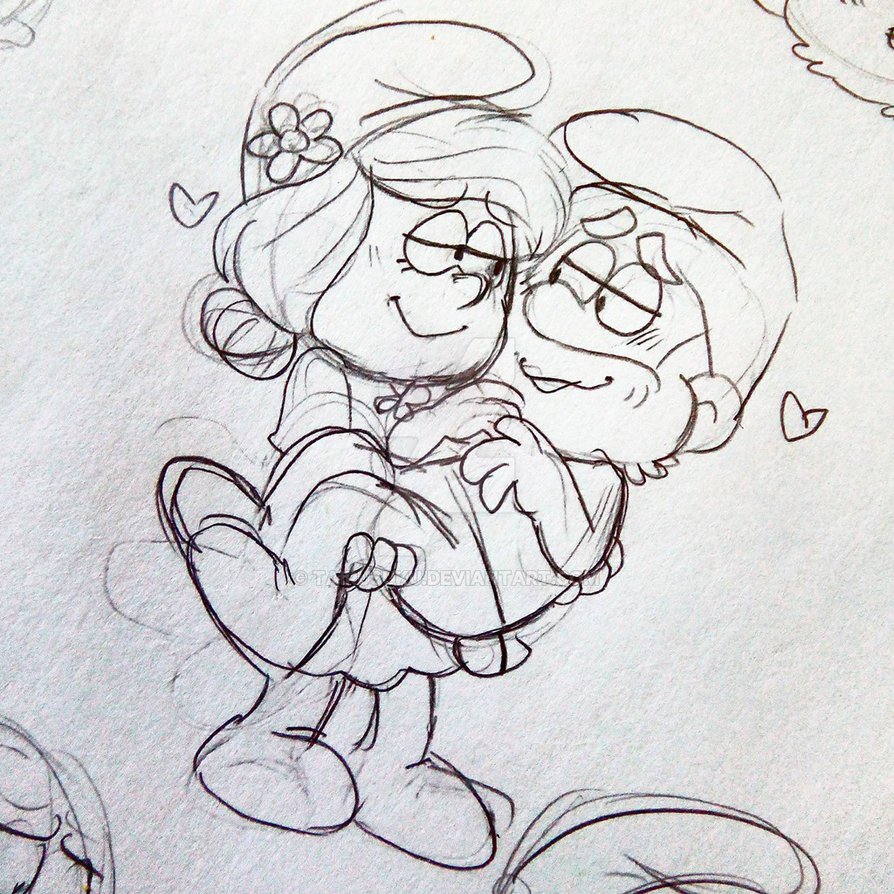 894x894 smurfs papawillow - Papa Smurf Drawing