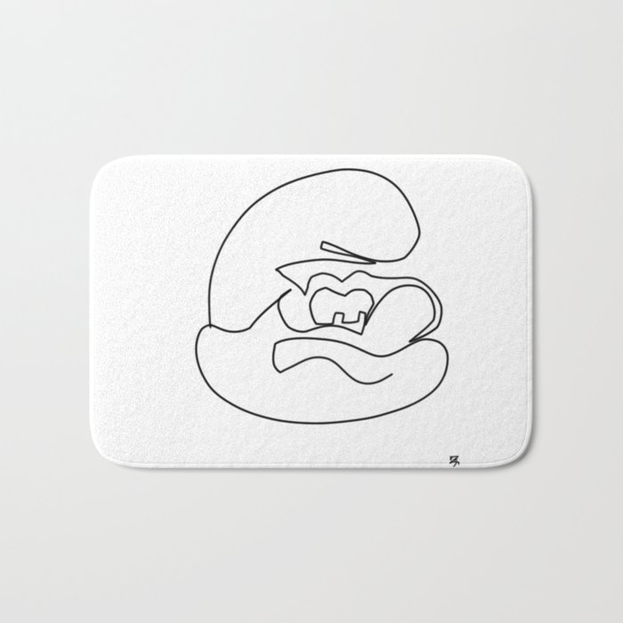 700x700 one line drawing papa smurf bath mat - Papa Smurf Drawing