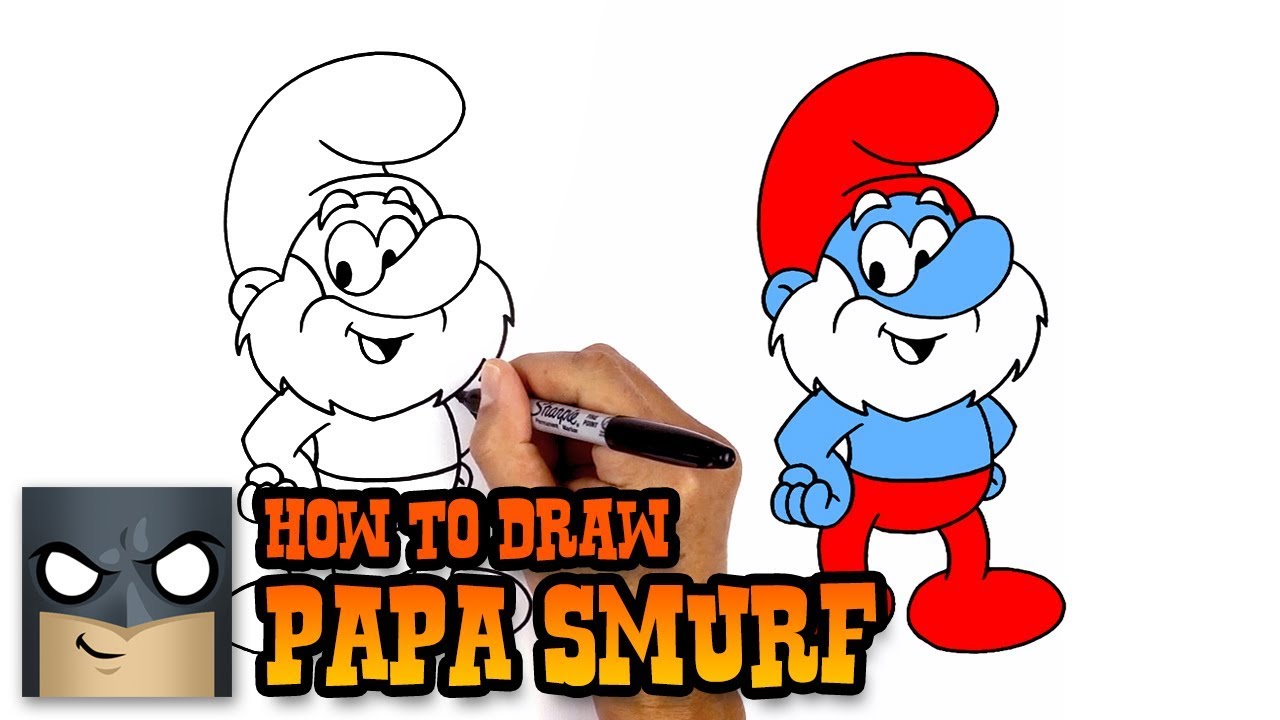 1280x720 how to draw papa smurf - Papa Smurf Drawing