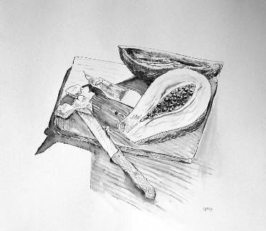 375x326 Papaya Drawing - Papaya Drawing