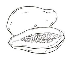 236x193 Papaya Fruit Coloring Pages Fruits Coloring Pages - Papaya Fruit Drawing