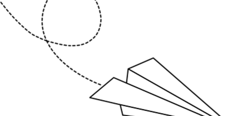 820x400 paper airplane transparent png clipart free download - Paper Airplane Drawing