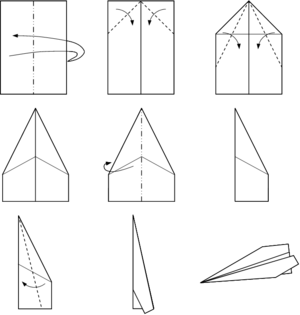 300x315 Paper Plane - Paper Airplane Drawing