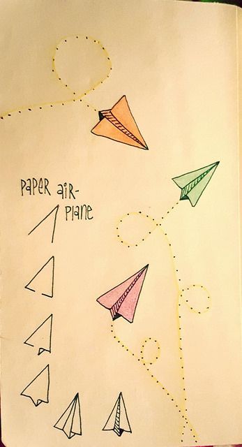 347x640 Paper Airplanes Are Fun To Draw Bullet Journal Ideas Bullet - Paper Airplane Drawing Tumblr