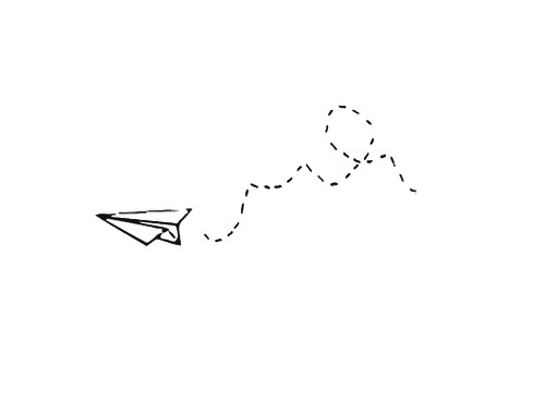 500x369 Paper Plane Discovered - Paper Airplane Drawing Tumblr