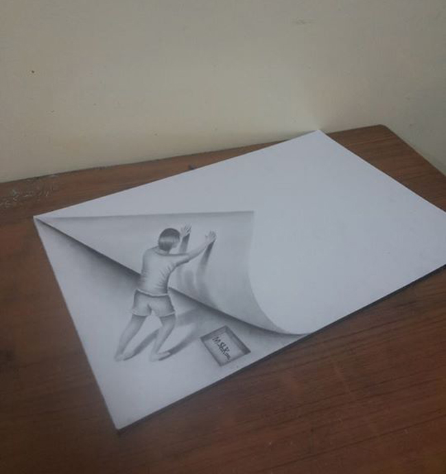 650x690 Pushing Paper Pencil Drawing Md Shkour - Paper And Pencil Drawing