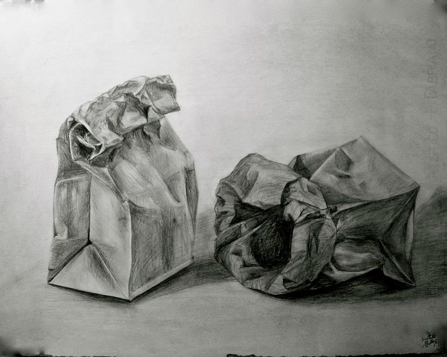 900x720 Paper Bags Drawing - Paper Bag Drawing