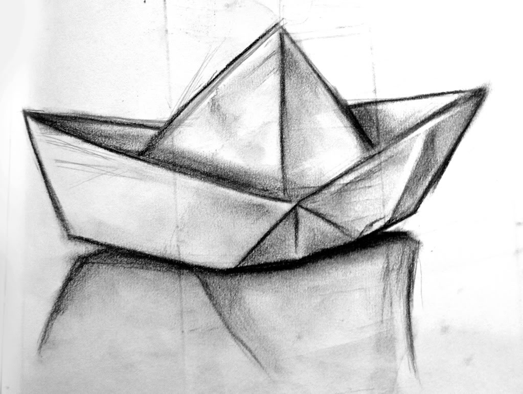 Paper Boat Drawing at PaintingValley.com | Explore collection of Paper