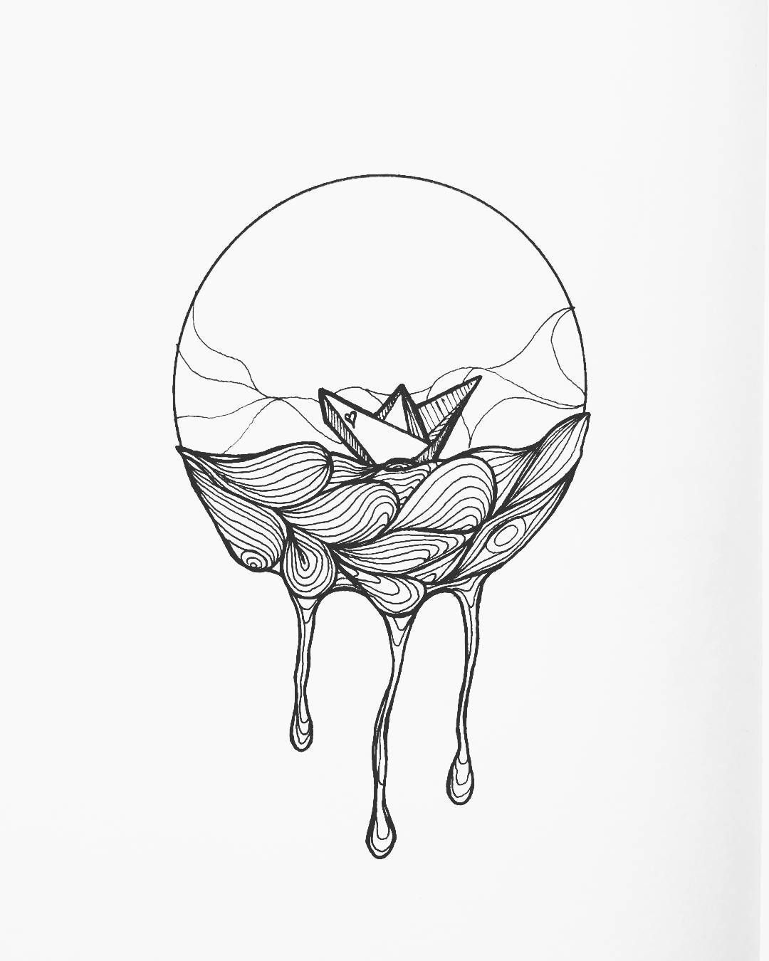 1080x1350 Paper Boat Drawing - Paper Boat Drawing