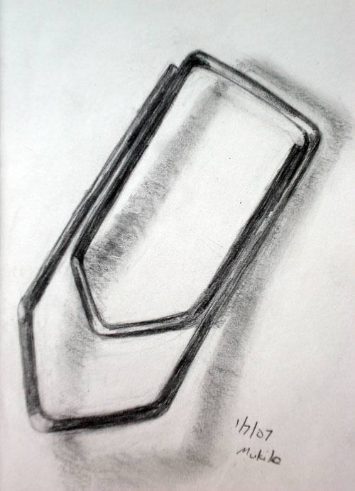 500x692 a picture a day, day square paper clip makiko itoh not - Paper Clip Drawing