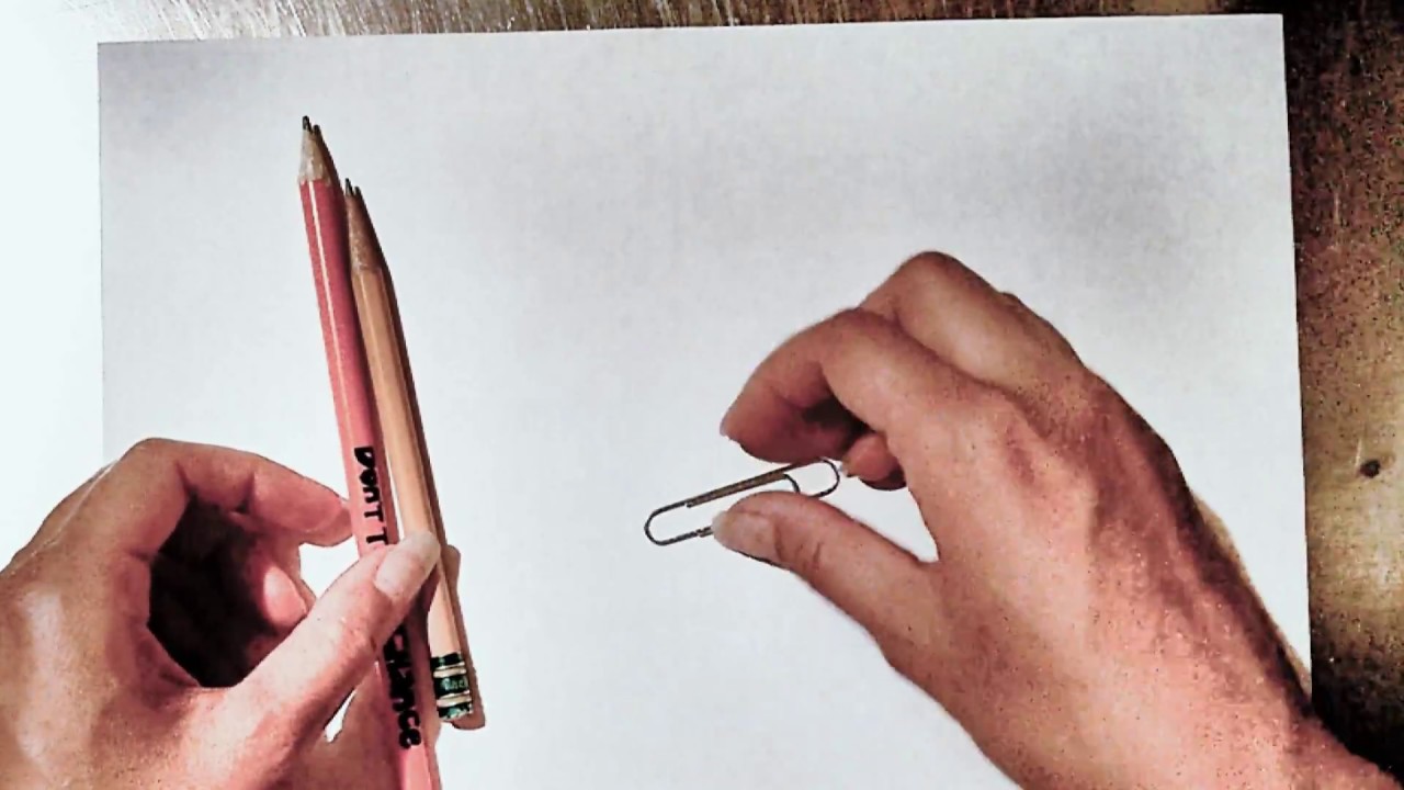 1280x720 Drawing A Circle With A Paper Clip - Paper Clip Drawing