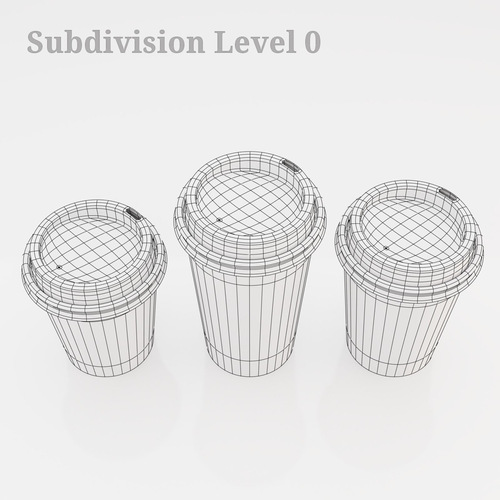 500x500 paper coffee cups model cgtrader - Paper Coffee Cup Drawing