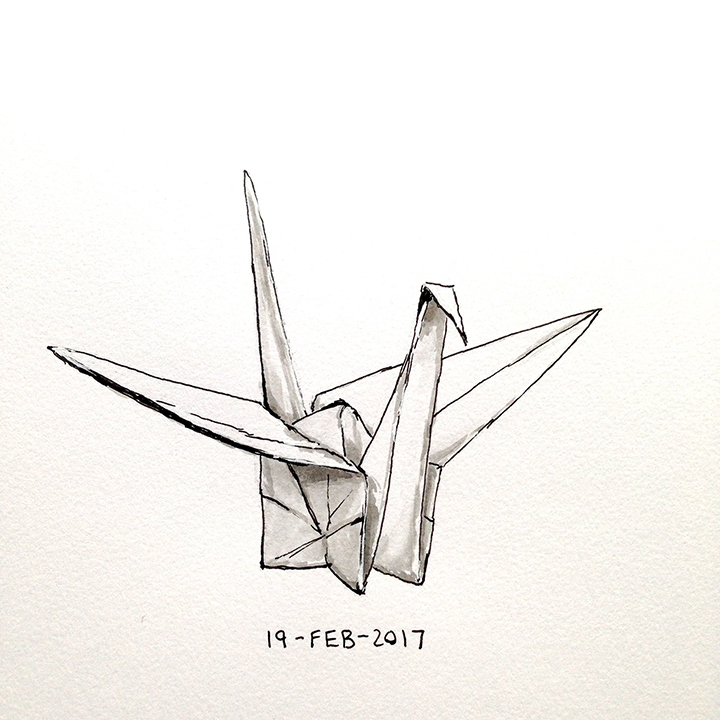 Paper Crane Drawing at Explore collection of Paper